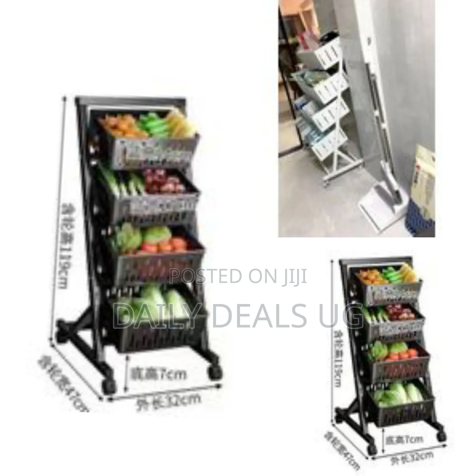 Kitchen Fruit Vegetable Storage Stackable Metal Wire Basket Stand