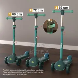 Skate Scooter for Kids 3 Wheel Kids Scooter With Adjustable Height