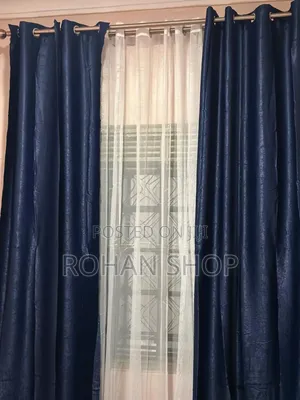 Blue Curtains With Nets
