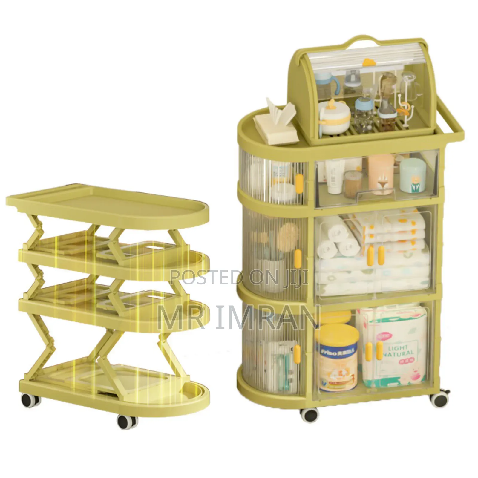 Newborn Baby Diaper Folding Trolley