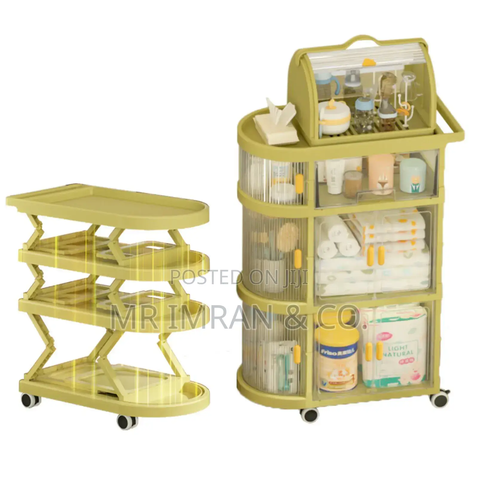 Newborn Baby Diaper Folding Trolley