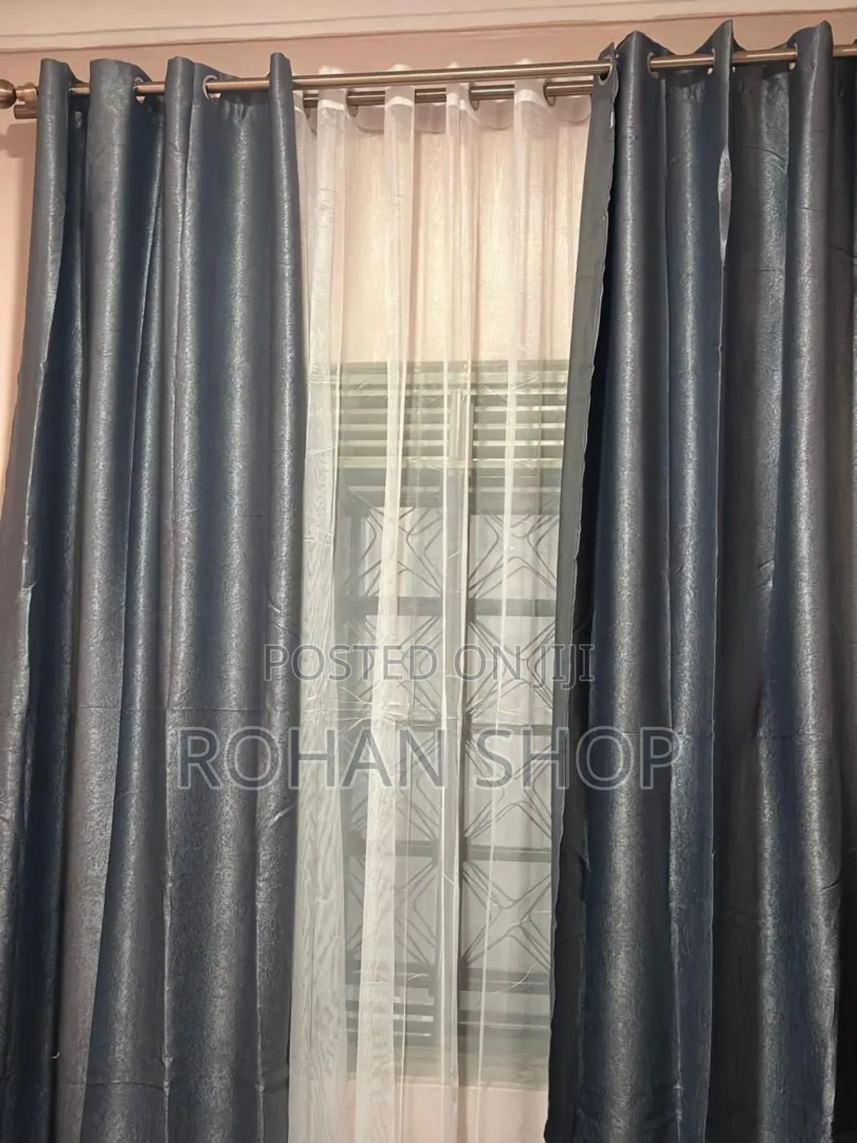 Plain Curtain With Nets