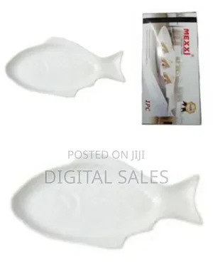 19 Inch Steak, Fish Plate Tray Dinner Platter, Bowl- White