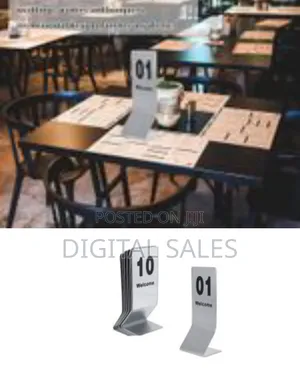 Stainless Steel Table Numbers Place Cards Seat Numbers, Wedding Place