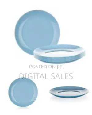 Luminarc 6 Pieces of Luminarc Round Plain Design Dinner Plates - Blue