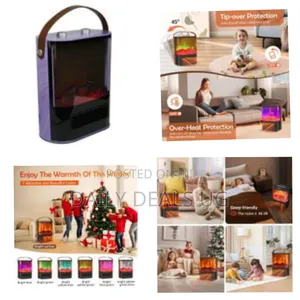 Electric Space Heater, 1500w Electric Fireplace Heater With Thermostat
