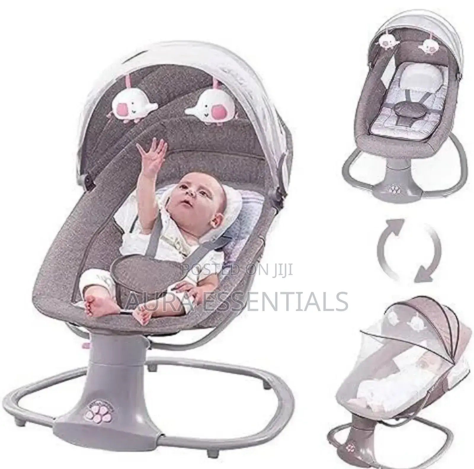 3 In 1 Adjustable Backrest Baby Bouncer