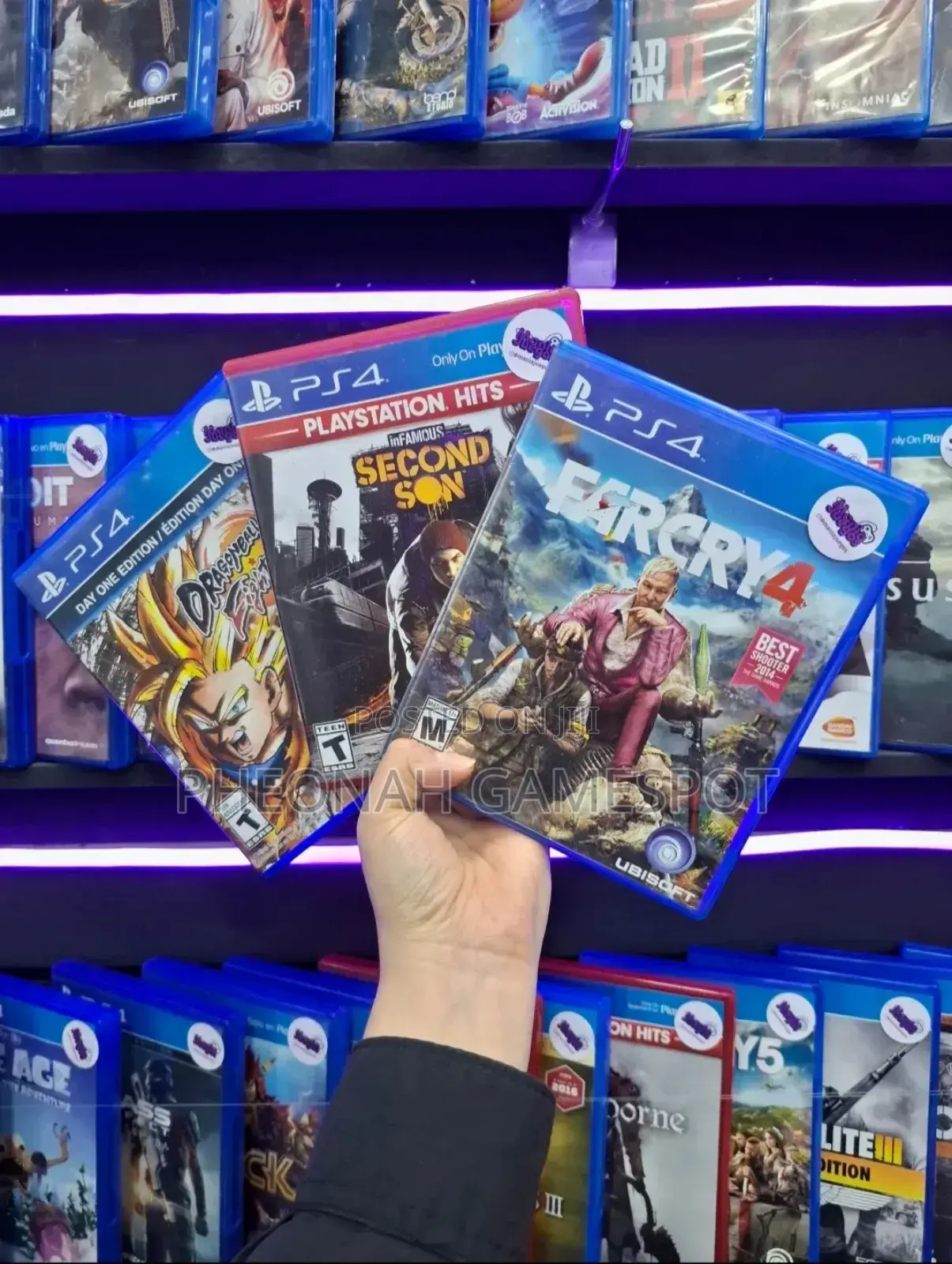 Video Games for Ps4. Far Cry 4, Second Son, Dragon Ballz Fight