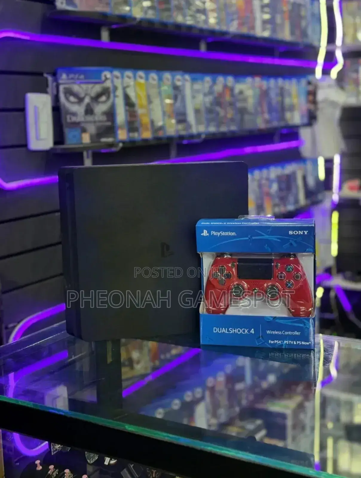 Chipped Uk Used Playstation 4 Slim 500gb 2 Pads 14 Games Installed