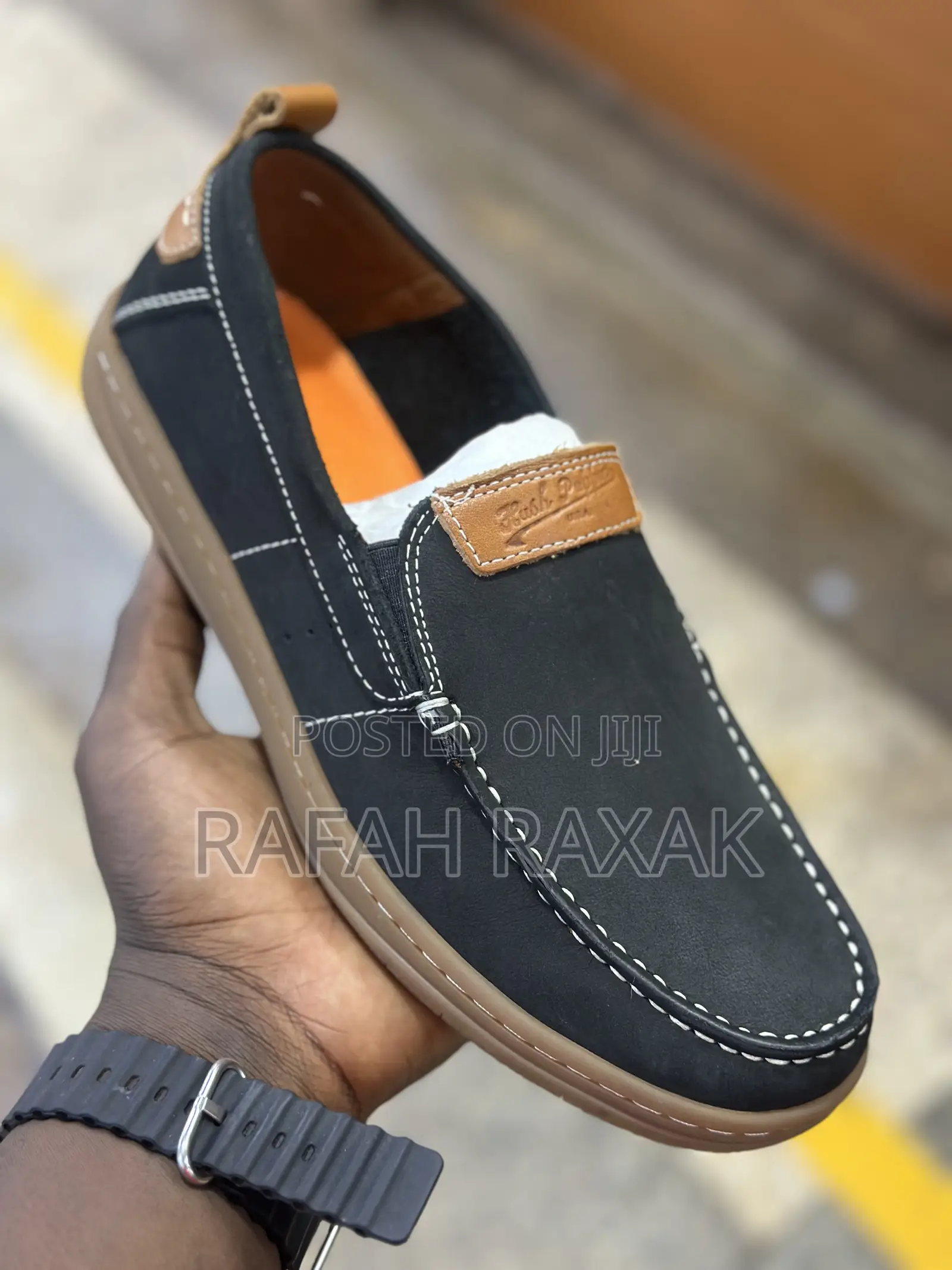 Original Men’S Black Hush Puppies Casual Shoes