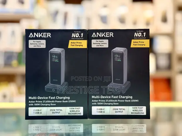 Anker Prime 27650mah Laptop Power Bank 250w With 100w
