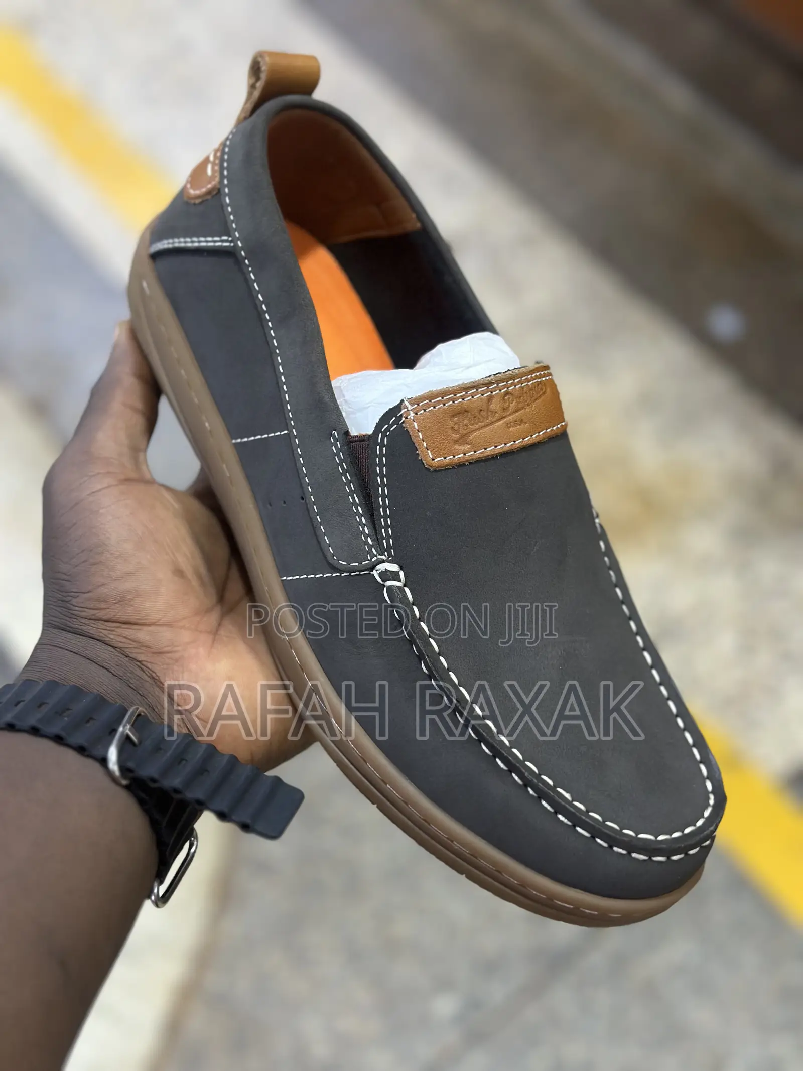 Men’S Coffee Brown Hush Puppies Casual Leather Shoes