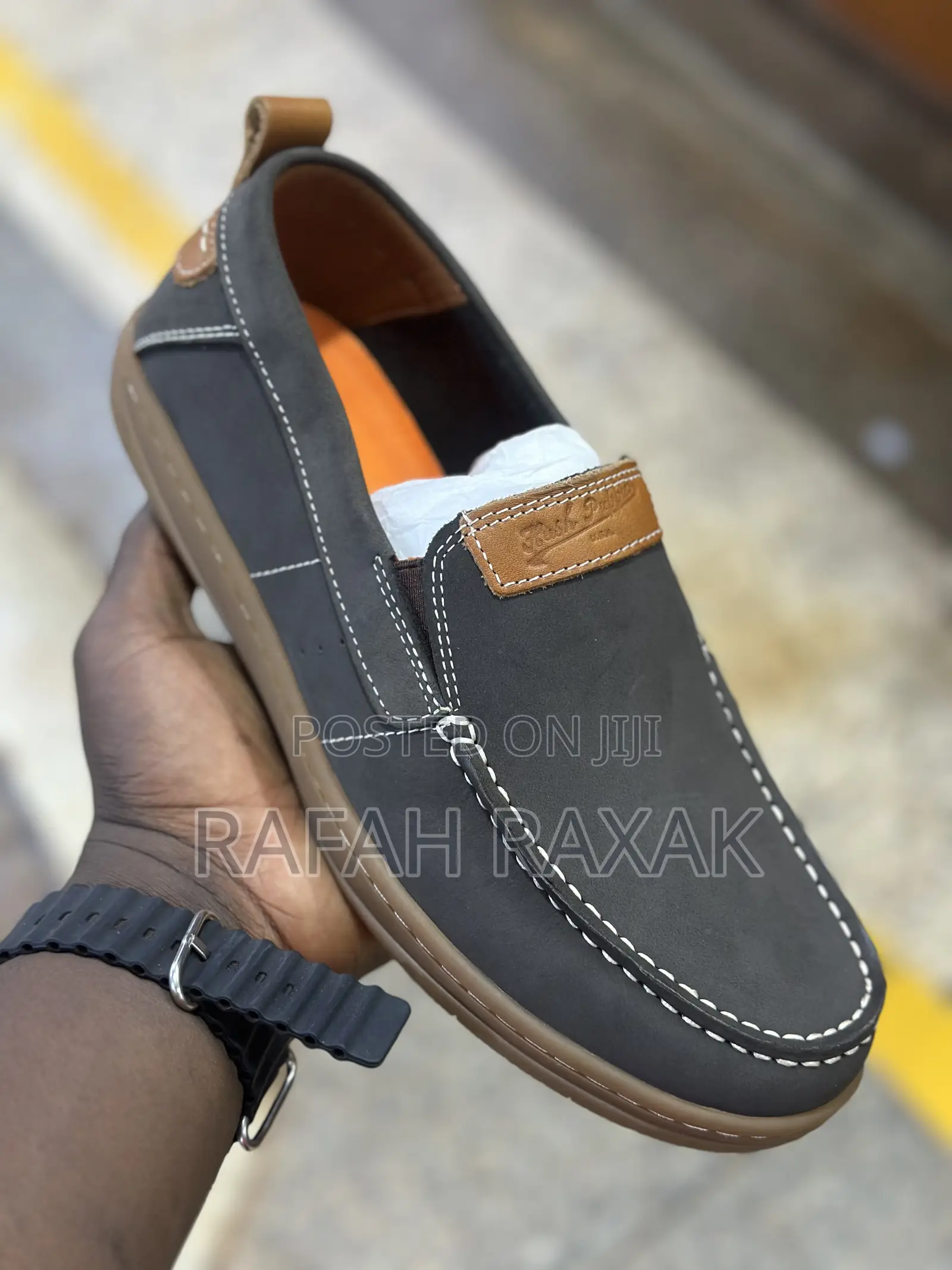 Men’S Coffee Brown Hush Puppies Casual Leather Shoes