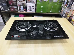 Newly Imported Boko Black Glass Built-in Double Gas Hob at 20% Discount
