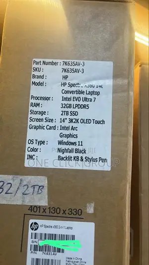 New Laptop HP Spectre 14 32GB Intel Core Ultra 7 SSHD (Hybrid) 1T