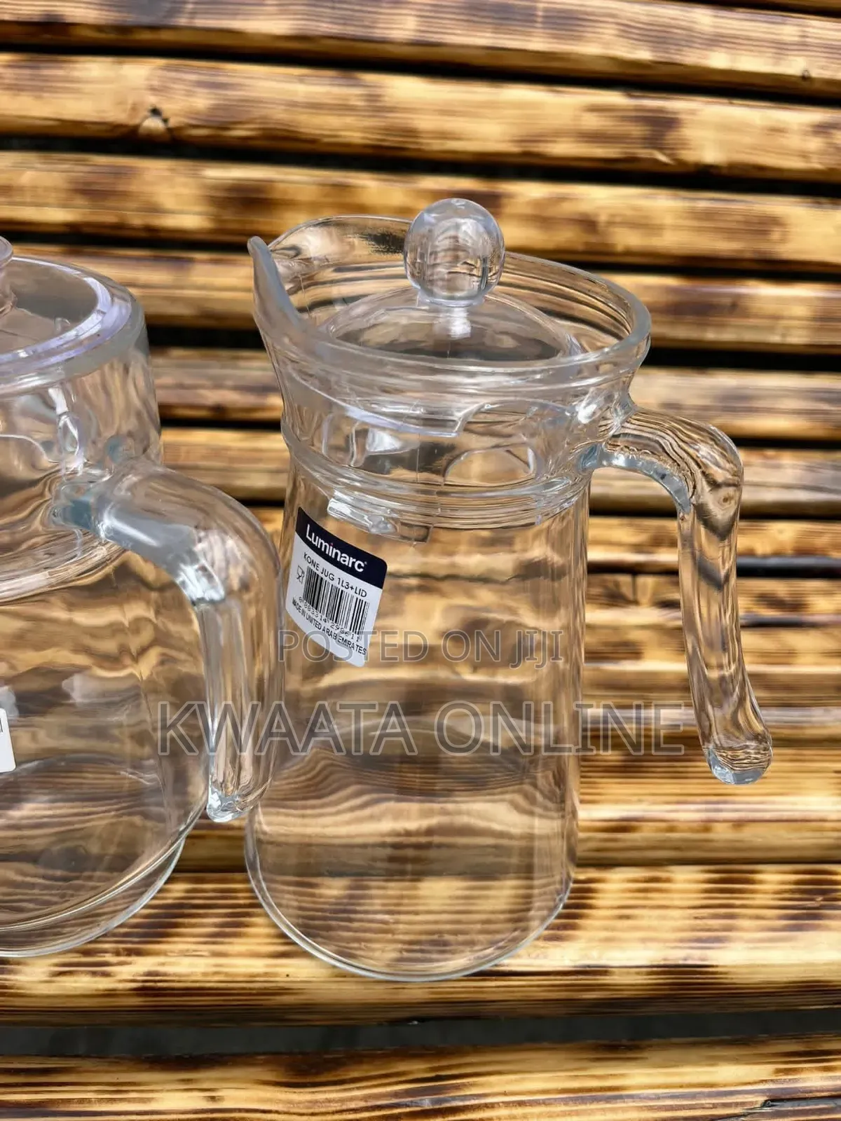 Glass Pitcher Jug With Lid Milk Carafe Glass Water Jug for Dining