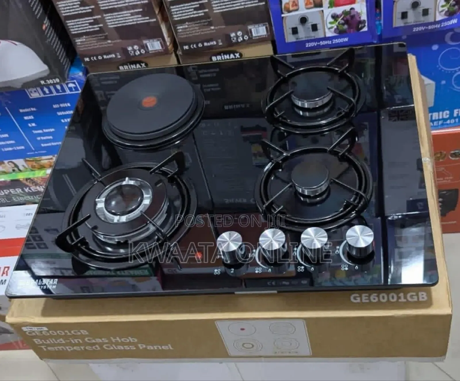 Globalstar 3 Gas + 1 Electric Cooktop Hob Tempered Glass