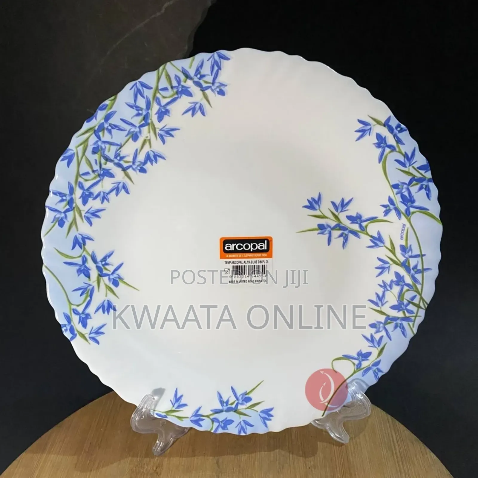 26 Pieces Arcopal Aliya Blue Dinner Set Opalware
