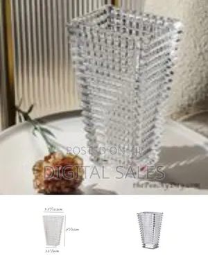 Glass Eye Rectangular Flower Vase Sculpture Vase Tabletop Glass Vases