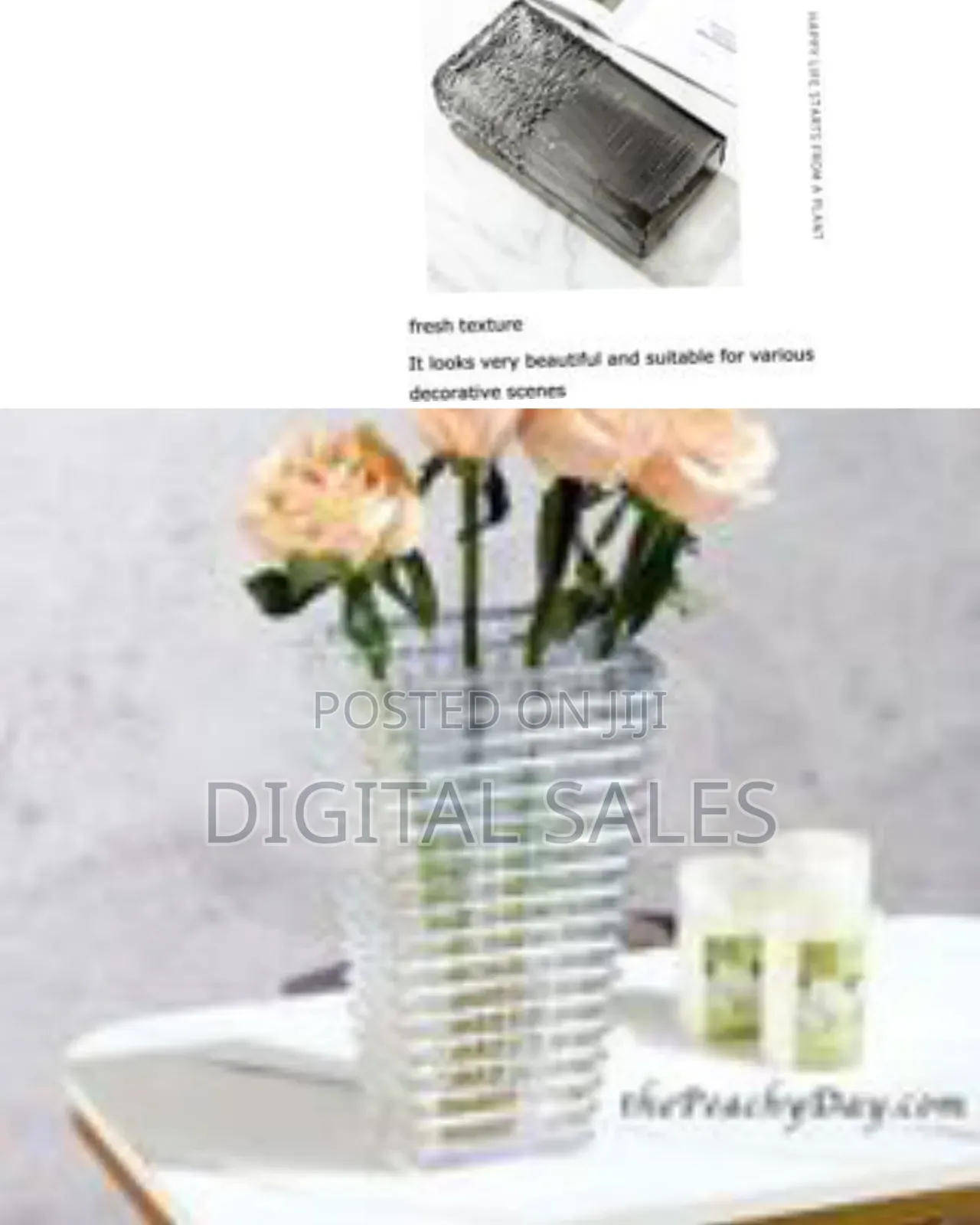 Glass Eye Rectangular Flower Vase Sculpture Vase Tabletop Glass Vases,