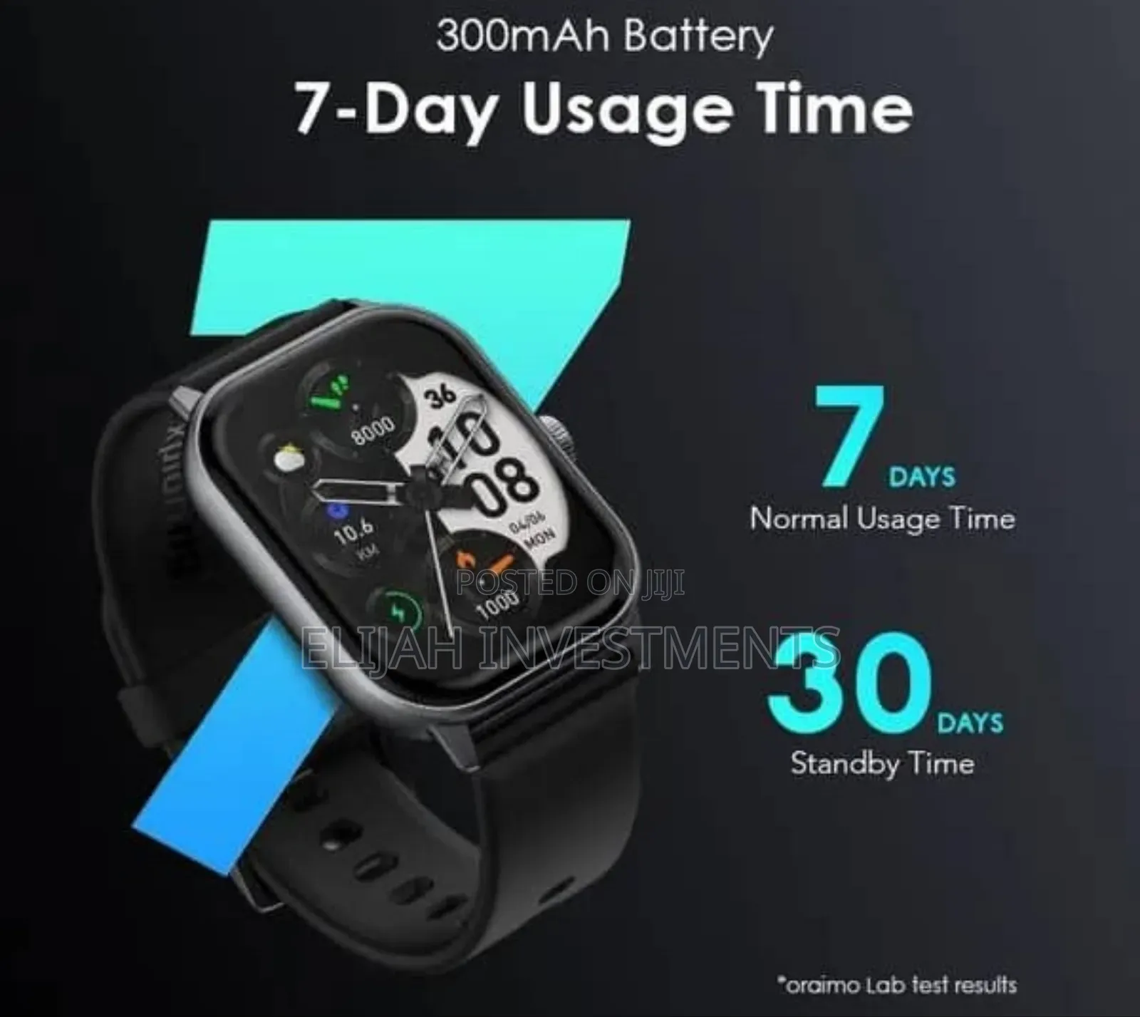 Oraimo Watch 5 Lite 2.01" Hd Ip68 Smart Watch