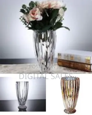 Wide Mouth Rose Lily Fresh Flowers Decorative Glass Vase Thickened