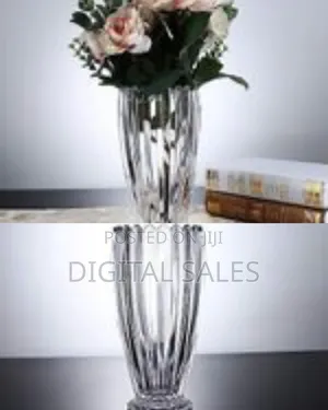 Wide Mouth Rose Lily Fresh Flowers Decorative Glass Vase Thickened