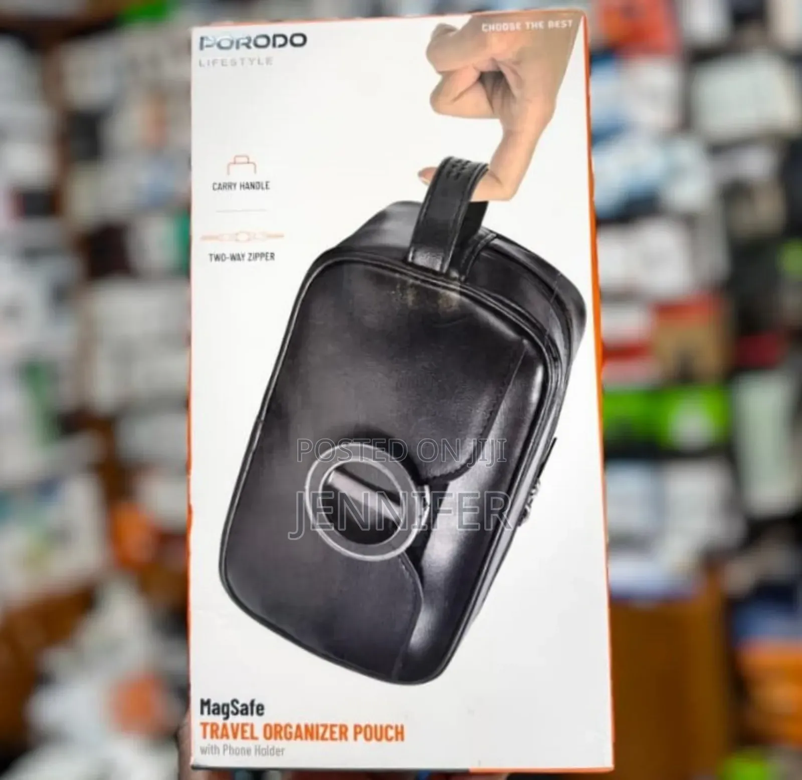 Porodo Magsafe Travel Organizer Pouch With Phone Holder