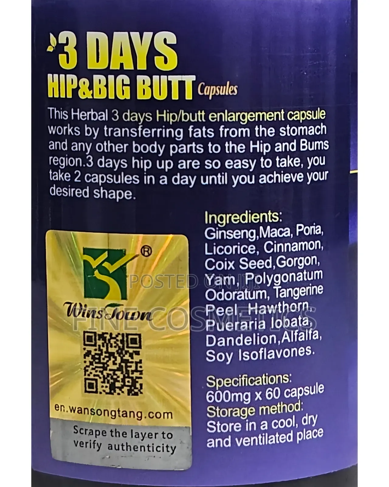 Wholesale Only 3days Hips and Big Butt Booster Curve Enhancement Pills