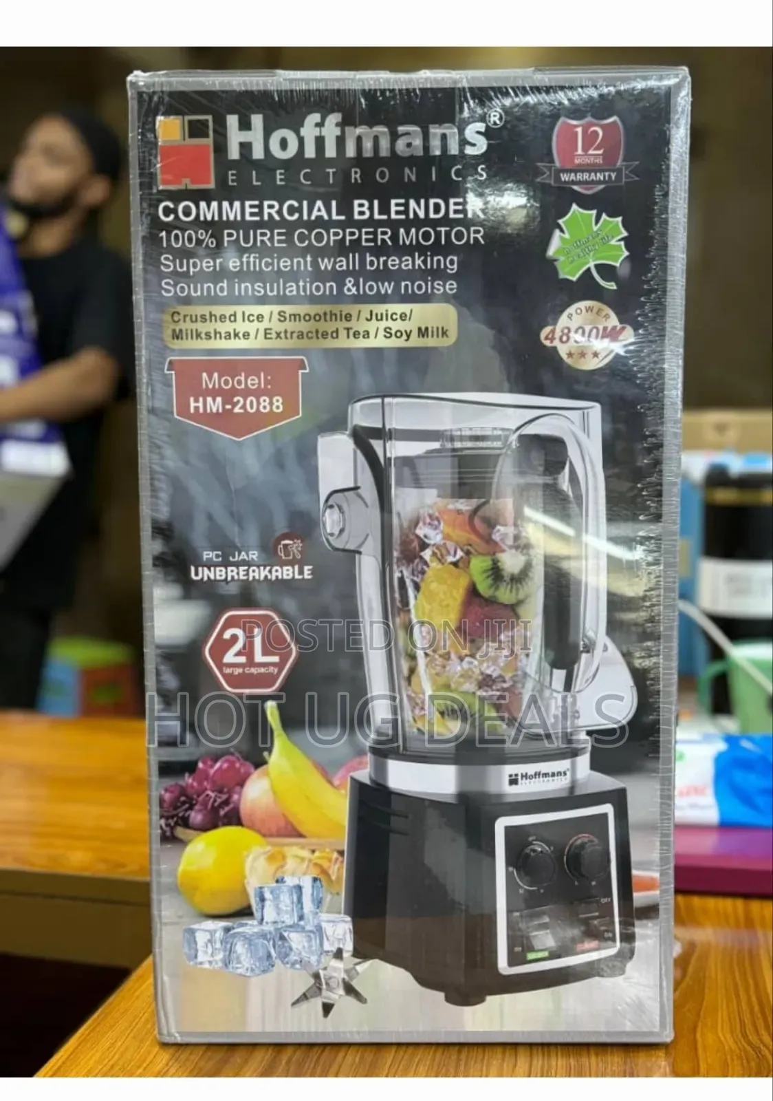 Hoffmans Hm-2088 Noise Proof Commercial Blender - Black