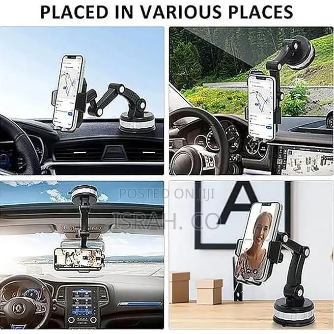 Suction Cup Cell Phone Holder Stand for Car -3in1