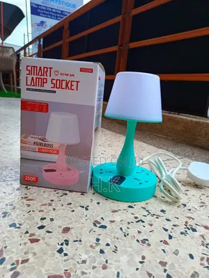 2 in 1 Smart Table Lamp With Extension Socket (4 Outlets, 3 Usb Ports