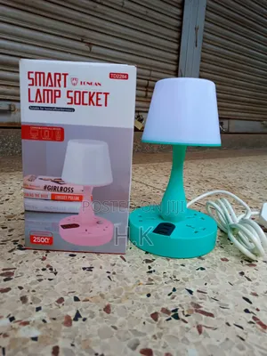 2 in 1 Smart Table Lamp With Extension Socket (4 Outlets, 3 Usb Ports