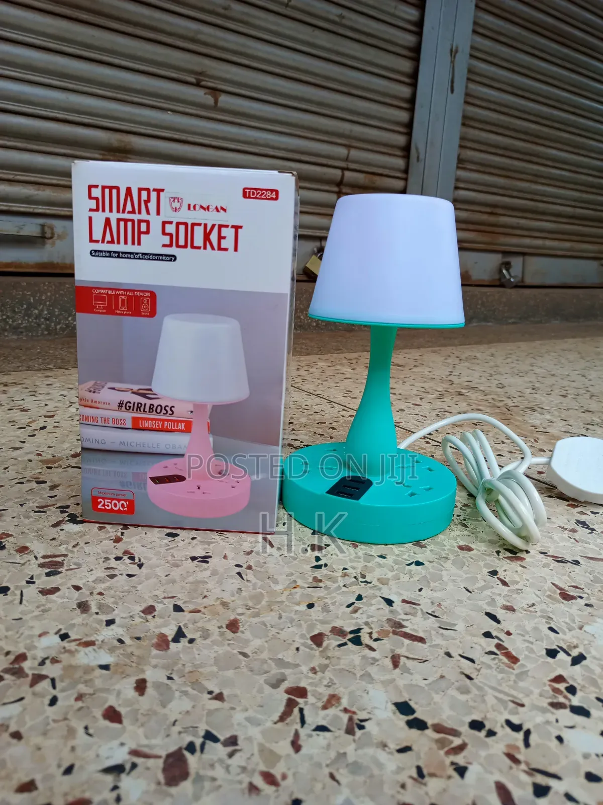 2 in 1 Smart Table Lamp With Extension Socket (4 Outlets, 3 Usb Ports