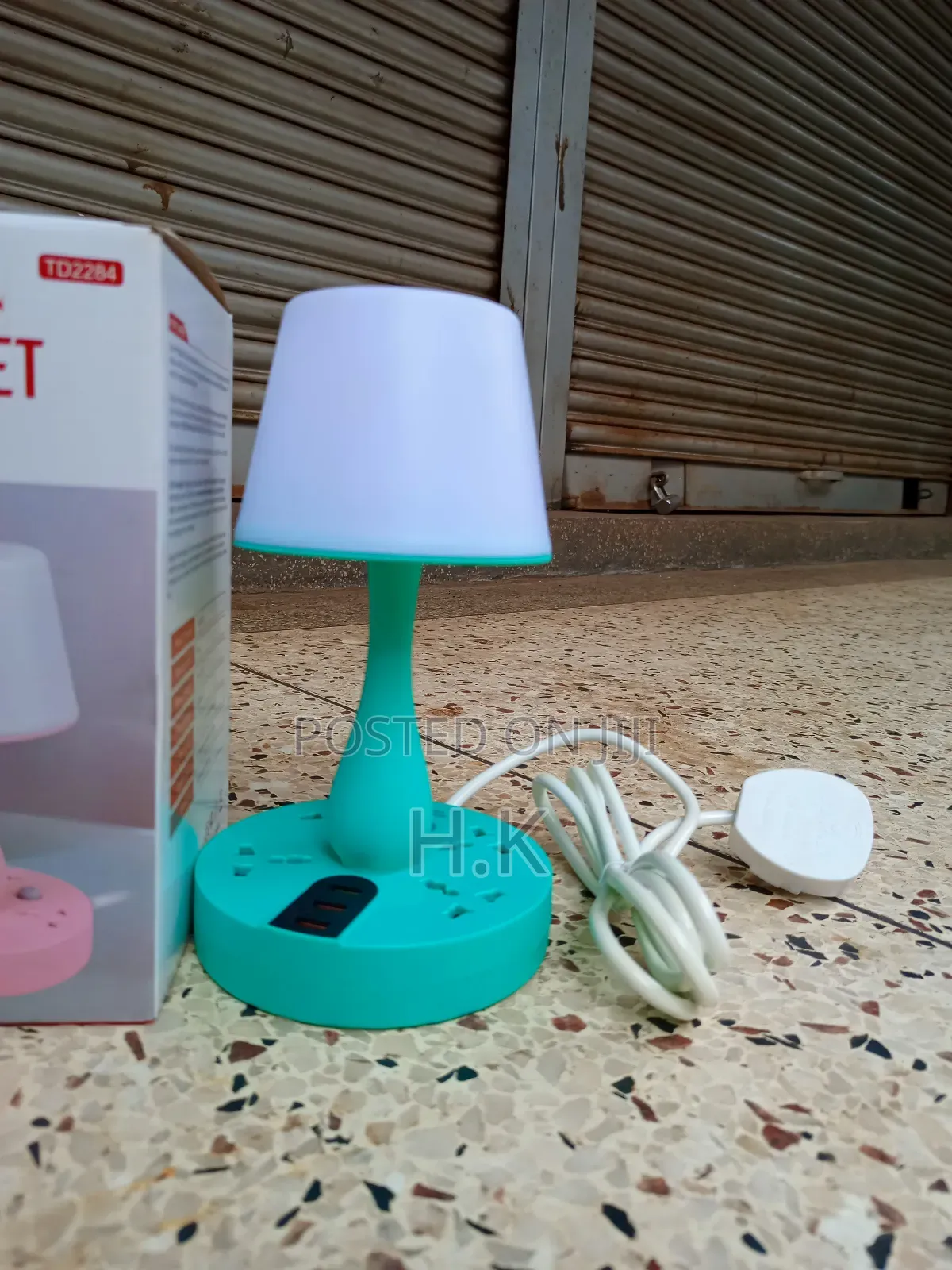 2 in 1 Smart Table Lamp With Extension Socket (4 Outlets, 3 Usb Ports