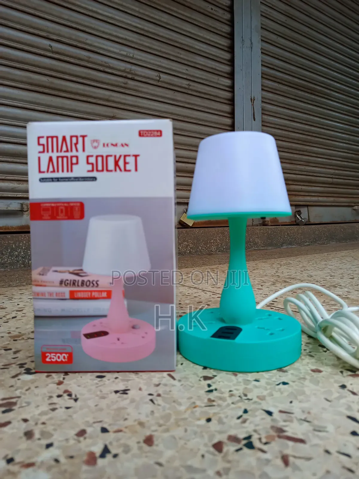 2 in 1 Smart Table Lamp With Extension Socket (4 Outlets, 3 Usb Ports