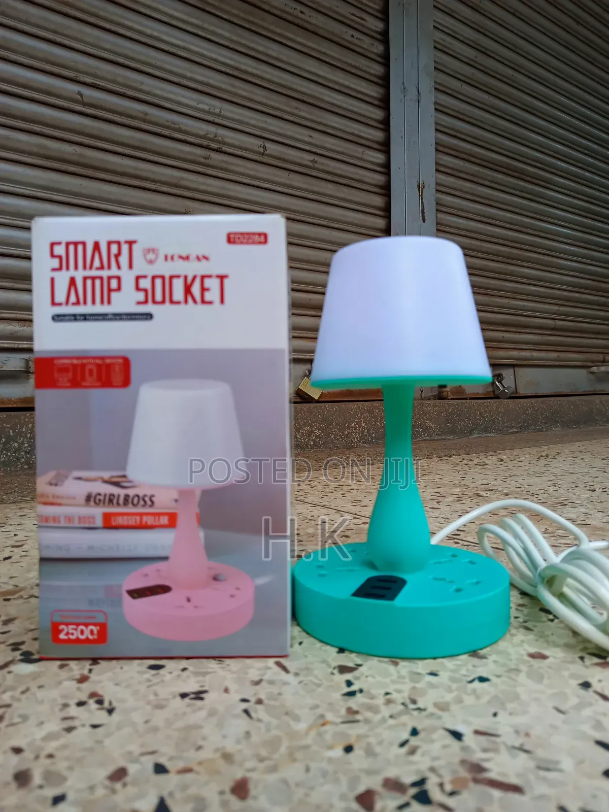2 in 1 Smart Table Lamp With Extension Socket (4 Outlets, 3 Usb Ports