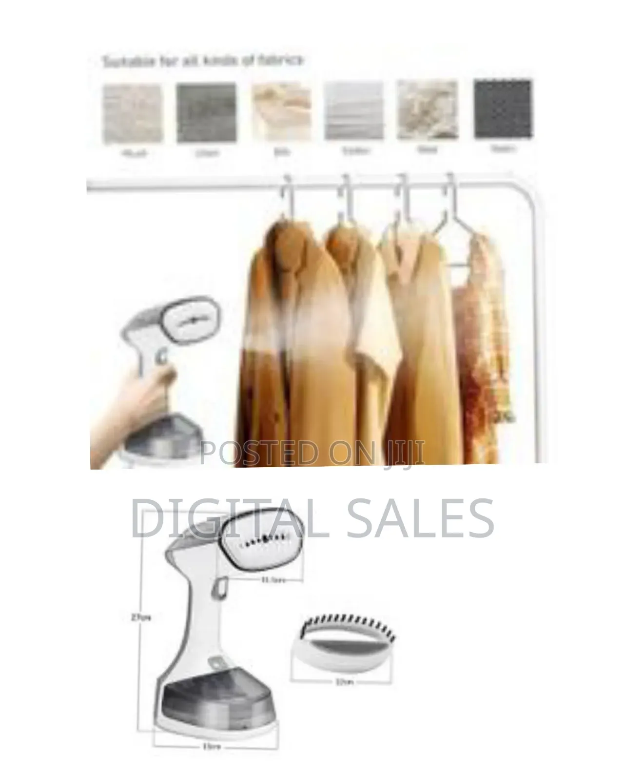 Dessini Electric Ceramic Soleplate Portable Sprayer Steam Clothes Brus