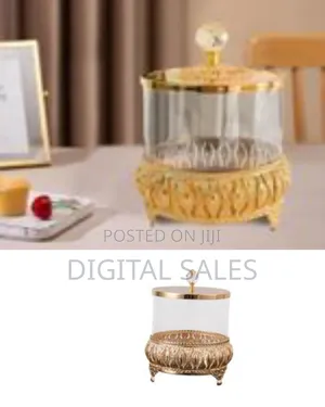 20*14cm Fityle Glass Candy Jar With Lid Sugar Bowl Holder Decoration