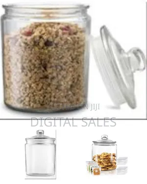 6l Airtight Glass Sweet Cookie Candy Jar Cereal Food Storage