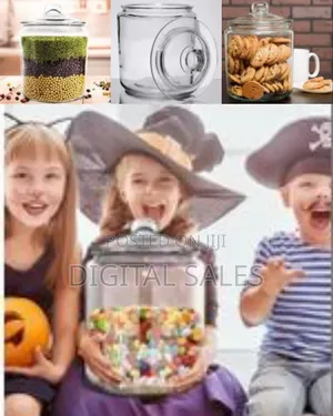 6l Airtight Glass Sweet Cookie Candy Jar Cereal Food