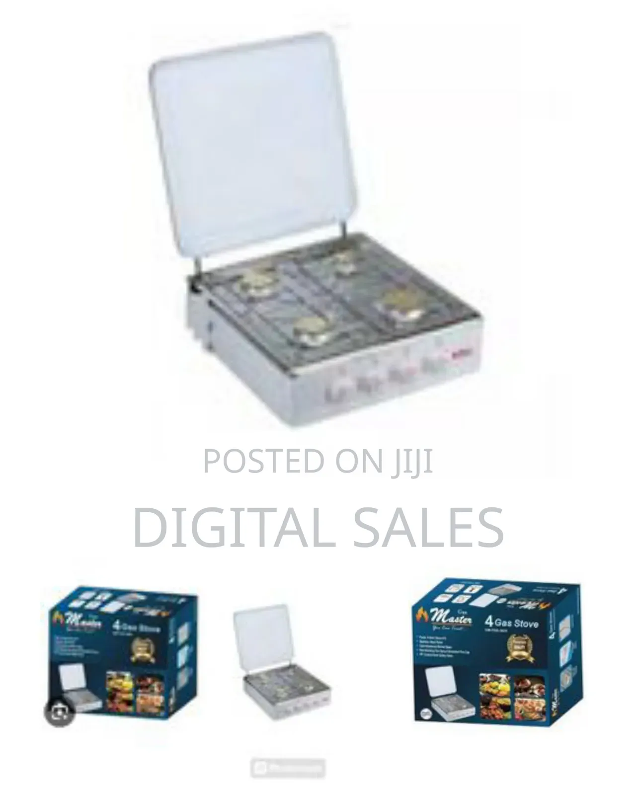 Electro Master 4 Burner Stainless Steel Table Top Gas Stove