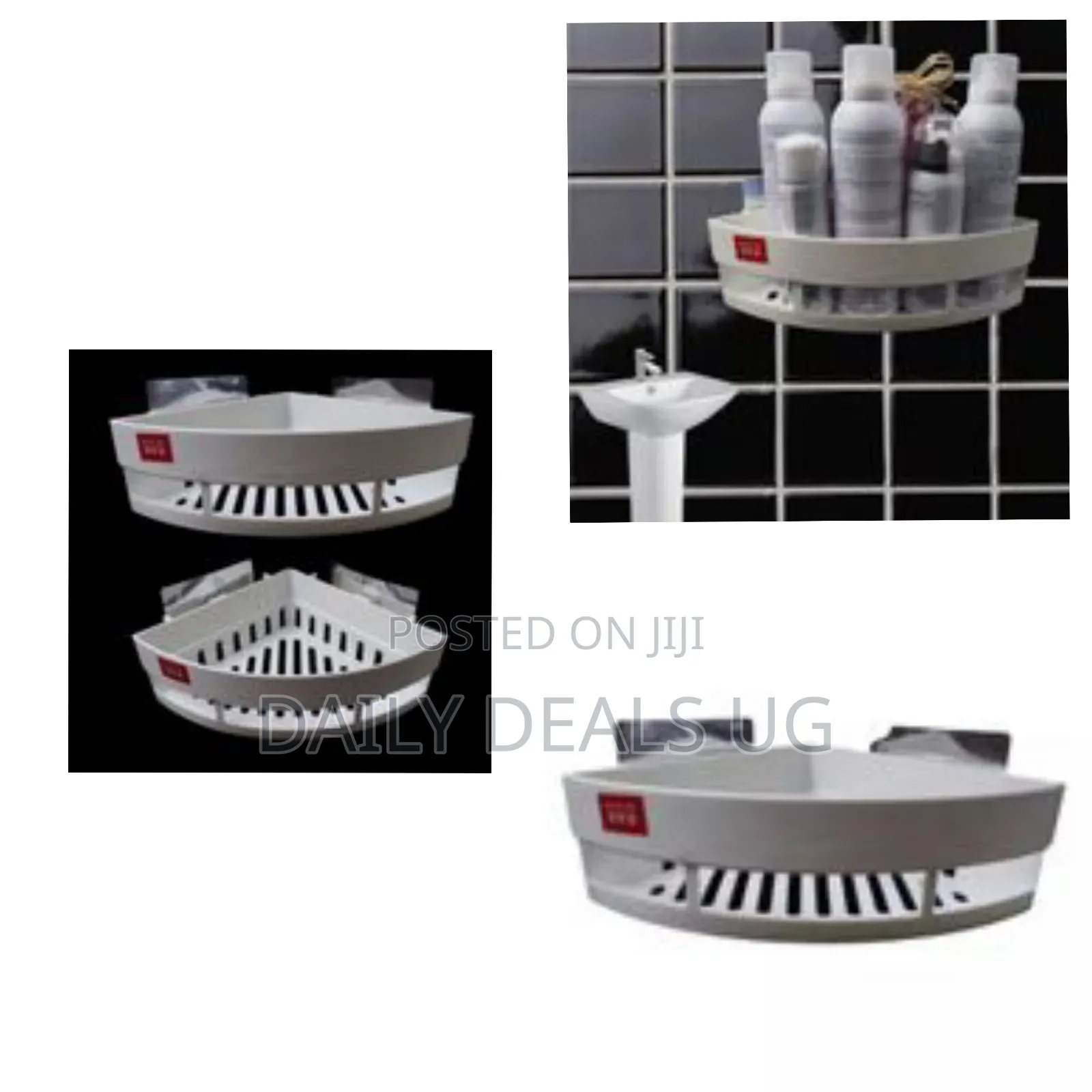 Toiletry Kitchenette,Bathroom Organizer Shelf Rack, White