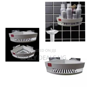 Toiletry Kitchenette,Bathroom Organizer Shelf Rack, White