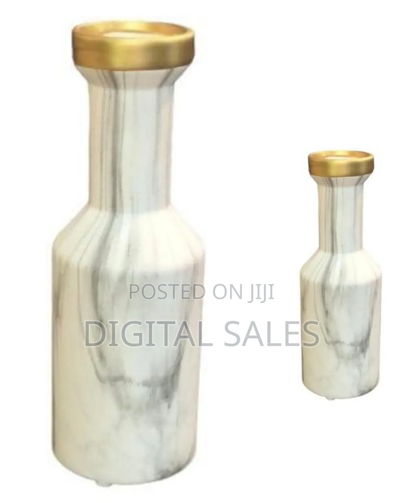 Marble Pattern With Golden Bottle Mouth European Style Decoration