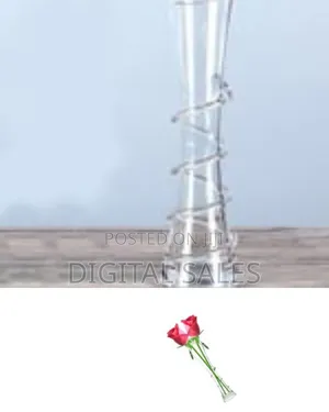 Tall Thin Vase Glass, Bevel Circles Crystal Vases for Flowers