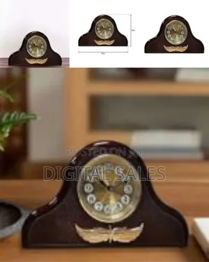 Mantel Clock Silent Wood Shelf Clock Desk Fireplace Mantle