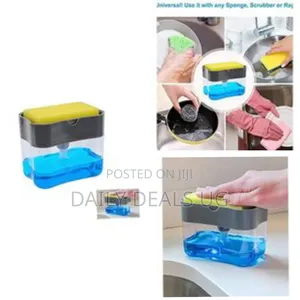 Soap Pump Dispenser and Sponge Holder - Grey