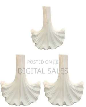 White Ceramic Vase for Modern Home Decor, Ceramic Coral Flower Vase