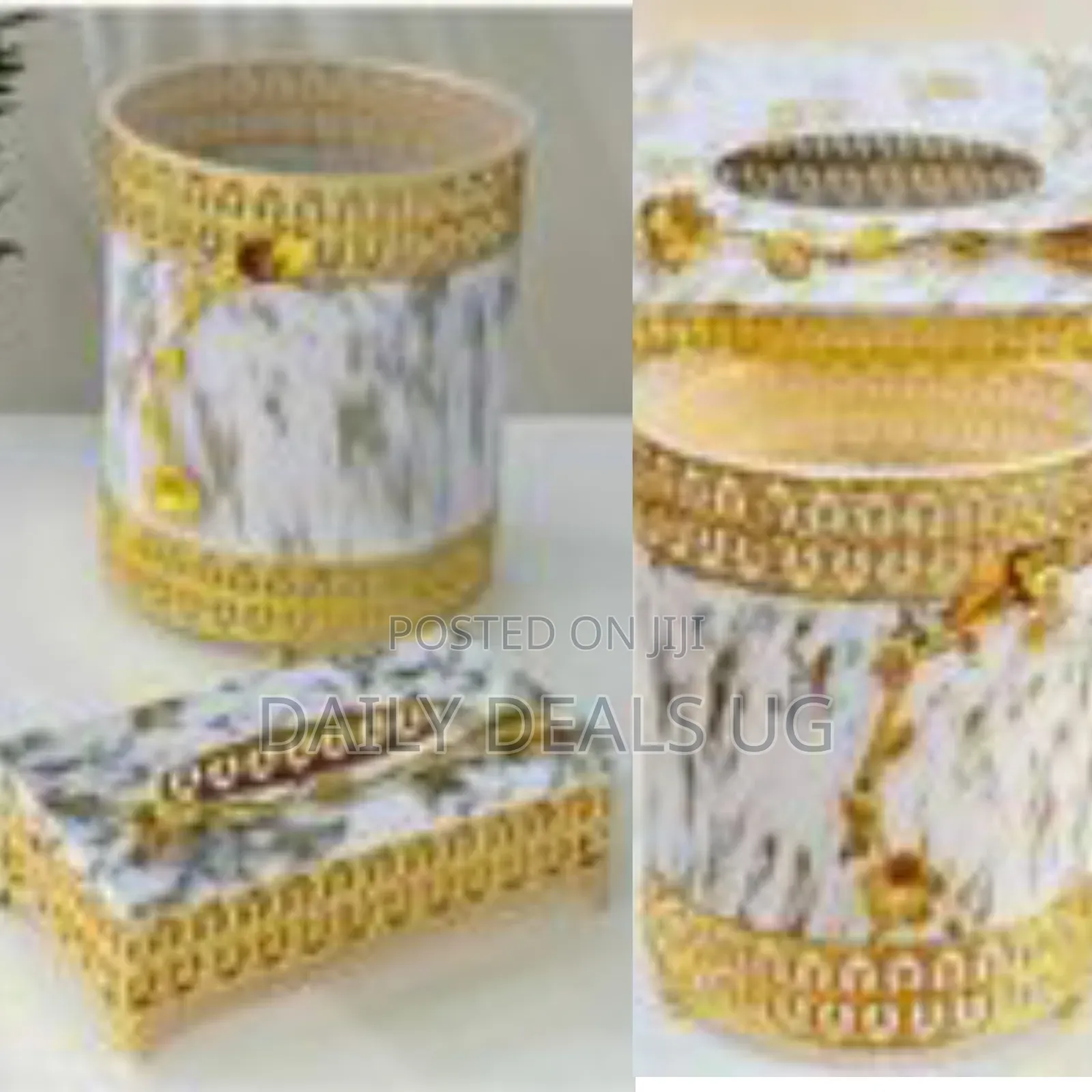 Premium Plastic Tissue Holder Box and Trash Bin Dustbin Set in Central ...